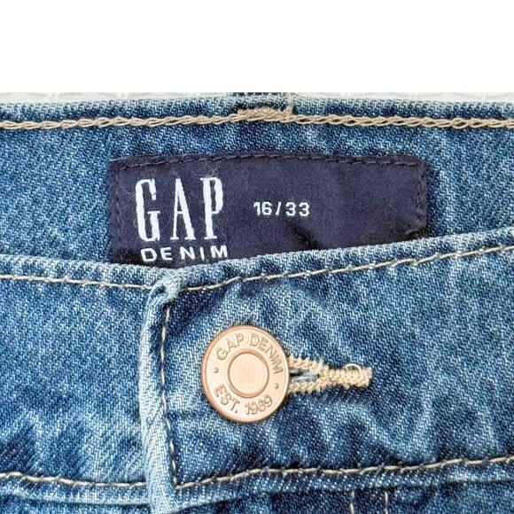 NWT Women's Gap Denim 100% Cotton Basic Mini Skirt Summer - Size: 16/33 - Picture 2 of 4